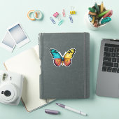 Sticker Beau papillon multicolore (Couverture iPad)