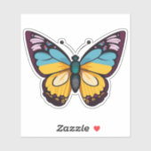 Sticker Beau papillon multicolore (Feuille)