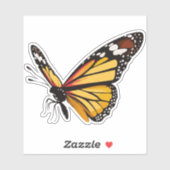 Sticker Beau papillon multicolore (Feuille)