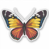 Sticker Beau papillon multicolore (Devant)