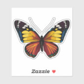 Sticker Beau papillon multicolore (Feuille)