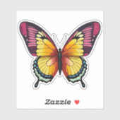 Sticker Beau papillon multicolore (Feuille)