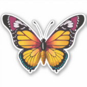 Sticker Beau papillon multicolore (Devant)