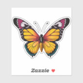 Sticker Beau papillon multicolore (Feuille)