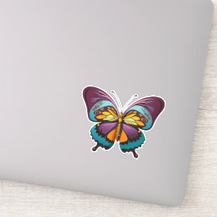 Sticker Beau papillon multicolore