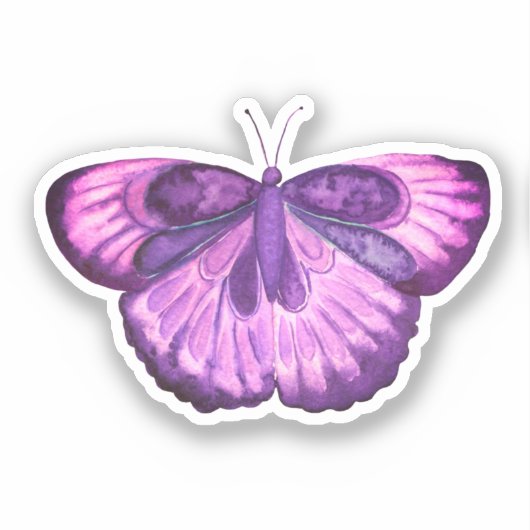Sticker Beau Papillon violet (Recto)