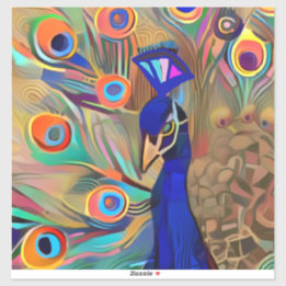 Sticker Beau Peacock ordinateur portable peau pad autocoll