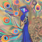 Sticker Beau Peacock ordinateur portable peau pad autocoll (Devant)