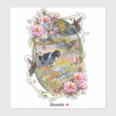 Sticker Beau pointeur avec faisans (Feuille)