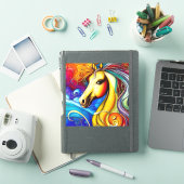 Sticker Beau Rainbow Horse Portrait Vinyl Decal (Couverture iPad)