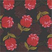 Sticker Beau Rouge translucide rose motif de broderie (Recto)