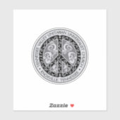 Sticker Beau signe de paix (Feuille)