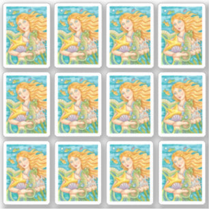 STICKER BEAU TRÉSORS MERMAID, STARFISH & SEAHORSE