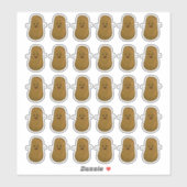 Sticker Beaucoup D'Autocollants De Pommes De Terre Heureux (Feuille)