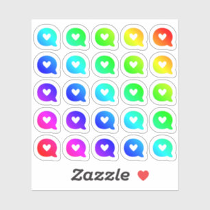 Sticker Beaucoup De Discours Colorés Bouillonnent De Minu