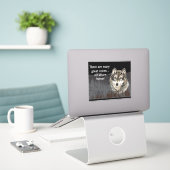 Sticker Beaucoup de Great Voices Pas tous les citations de (Ordinateur portable sur le bureau)