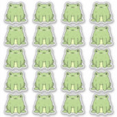 Sticker Beaucoup De Grenouilles Kawaii (Devant)