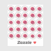 Sticker Beaucoup de petites roses roses roses (Feuille)