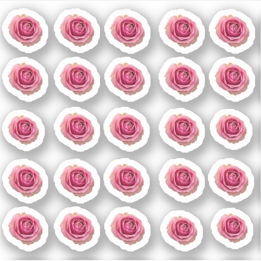 Sticker Beaucoup de petites roses roses roses (Devant)