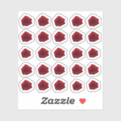 Sticker Beaucoup de petites roses rouges (Feuille)