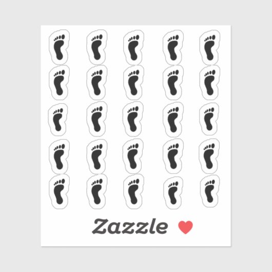 Sticker Beaucoup de petits pieds (Feuille)