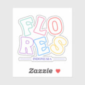 Sticker beauté de Flores, Indonésie (Feuille)
