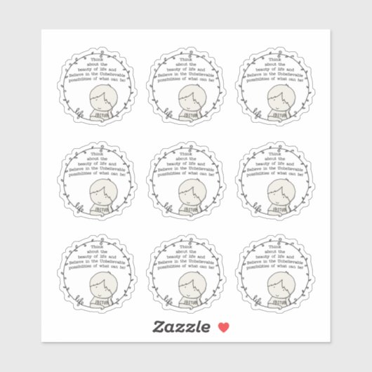 Sticker Beauté de la vie (Feuille)