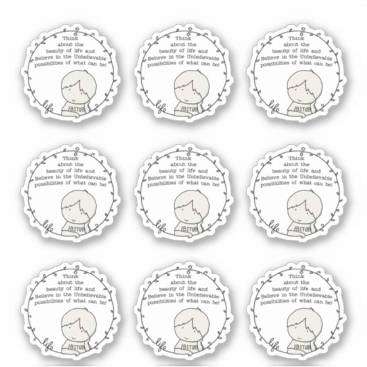 Sticker Beauté de la vie (Devant)