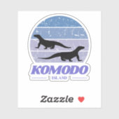 Sticker beauté de l'île de Komodo (Feuille)
