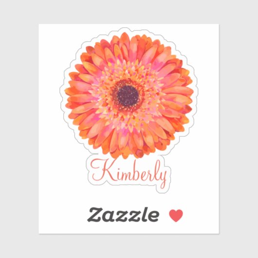 Sticker Beauté des fleurs de monogrammes (Feuille)