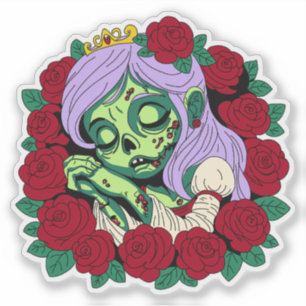 Sticker Beauté du sommeil de Zombie