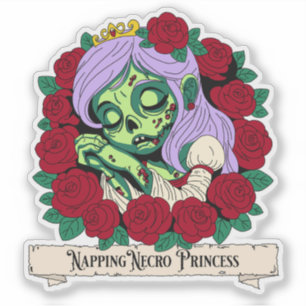 Sticker Beauté du sommeil de Zombie