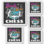 Sticker Beauté en mouvement - Filles Joueuse d'échecs (Devant)