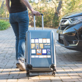 Sticker Beauté florale bleue et blanche (Valise Insitu)