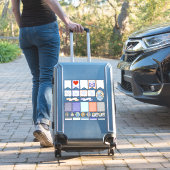 Sticker Beauté florale bleue et blanche 05 (Valise Insitu)