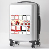 Sticker Beauté florale noir et blanc (Sur valise)