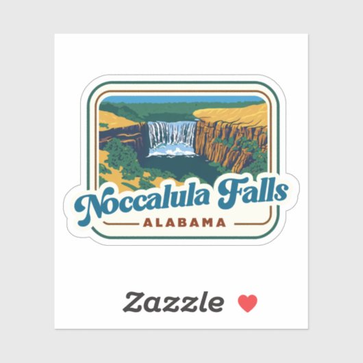 Sticker Beauté naturelle de Noccalula Falls-Alabama (Feuille)