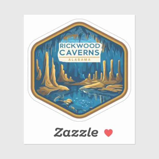 Sticker Beauté naturelle des cavernes de Rickwood-Alabama (Feuille)