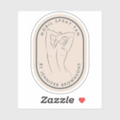 Sticker Beauté Tan Spa Corps arrondi Decal (Feuille)