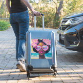 Sticker Beauté tropicale dans les tons roses (Valise Insitu)
