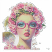 Sticker Beauté tropicale rétro (Devant)