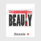 Sticker Beauté Typographie Lipstick (Feuille)