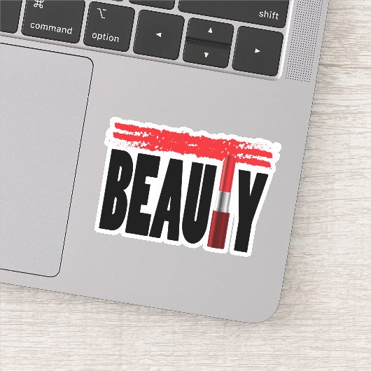 Sticker Beauté Typographie Lipstick (Détail)