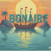Sticker Beautiful bonaire sunset (Devant)