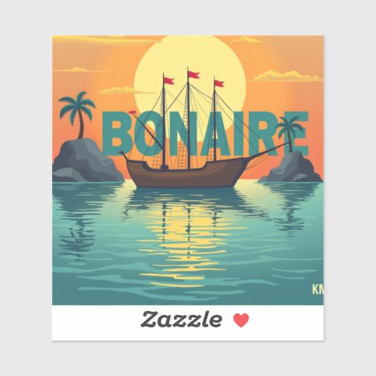 Sticker Beautiful bonaire sunset (Feuille)