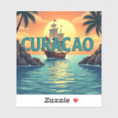 Sticker Beautiful curacao sunset  (Feuille)