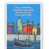 Sticker Beautifully Unrepeatable Inspirational Coastal (Recto)