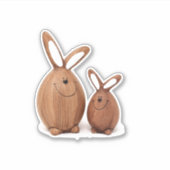 Sticker Beaux lapins vintages de Pâques (Devant)