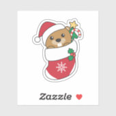 Sticker Beaver Noël Neige Hiver Animaux Castor (Feuille)
