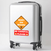 Sticker Bébé à Bord Panneau de Signalisation pour Voiture (Sur valise)